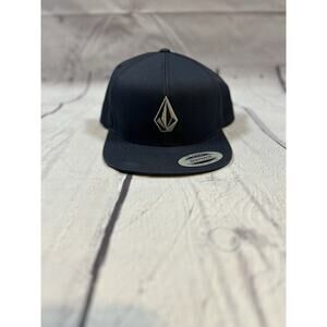 Volcom Dark Blue “The Authentic” Yupoong Snapback Hat | Adjustable Cap